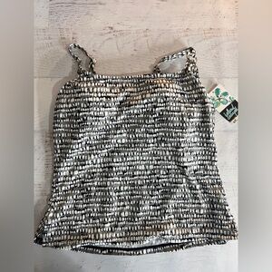 Island Escape Black and White Camisole